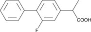 Figure 1.5: Structure of flurbiprofen (anhydrous free acid)