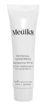 Medik8 Physical Sunscreen SPF50+ 60mL, 60mL Professional & 15mL