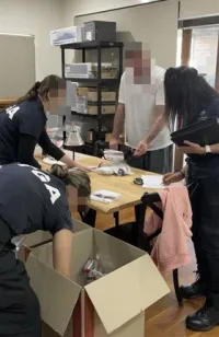 Photo of TGA officers inspecting Performance and Image Enhancing Drugs