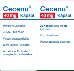 Picture of Cecenu lomustine 40mg capsules