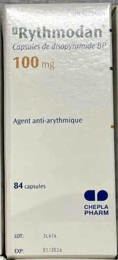 Picture of RYTHMODAN disopyramide 100mg Capsules BP (Canada) 