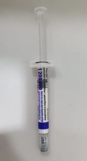 Picture of BICILLIN L-A Penicillin G benzathine injectable suspension 1 200 000 units/2mL - syringe