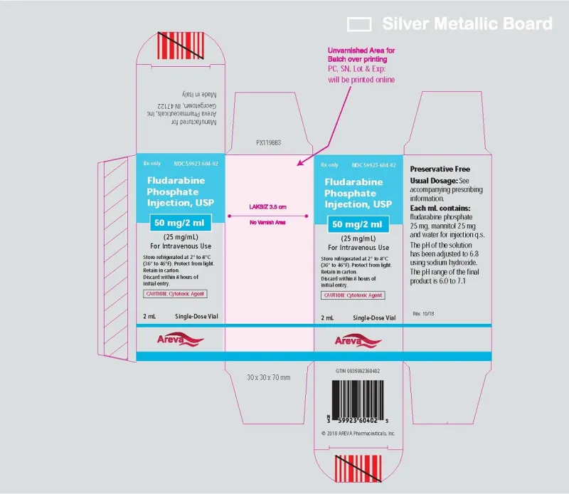 Picture of Fludarabine Phosphate Injection USP 50mg/2mL Vial - carton