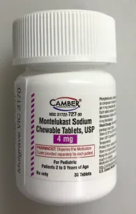 Picture of Montelukast Sodium Chewable Tablets 4mg - 30 bottle