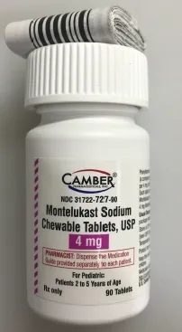 Picture of Montelukast Sodium Chewable Tablets 4mg - 90 bottle