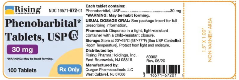 Picture of Phenobarbital tablets USP 30mg - bottle label