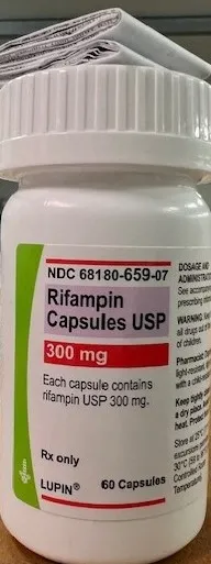 Picture of Rifampin rifampicin capsules USP 300mg - bottle 