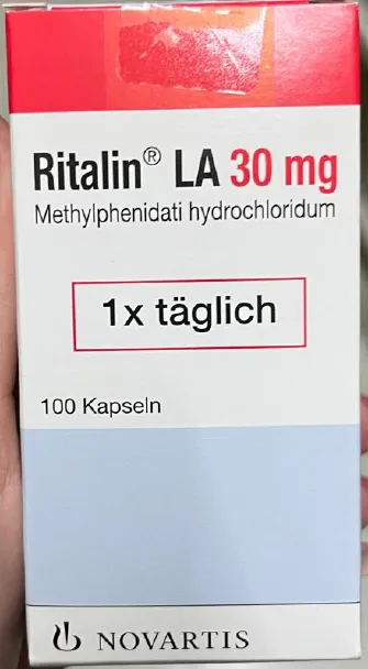 Picture of RITALIN LA methylphenidate hydrochloride 30mg capsules - carton pack 100