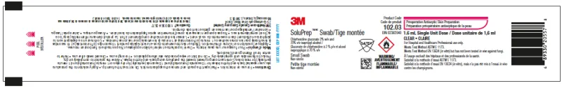 Picture of SoluPrep chlorhexidine gluconate 2% w/v and isopropyl alcohol 70% v/v Small Swab - packet