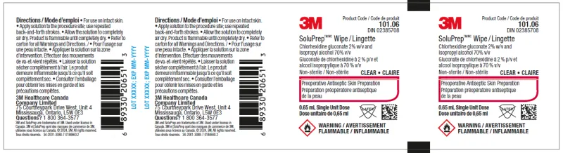 Picture of SOLUPREP chlorhexidine gluconate and isopropyl alcohol wipe - sachet