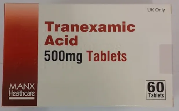 Picture of Tranexamic acid 500mg tablets - carton