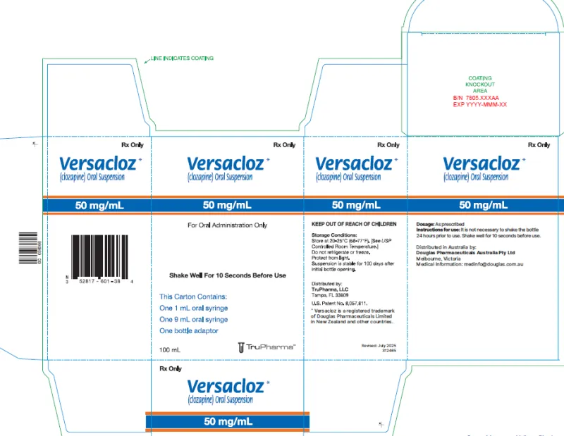 Picture of ​VERSACLOZ clozapine 50 mg/mL oral suspension - carton