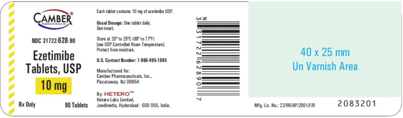 Picture of Ezetimibe Tablets USP 10mg - label 