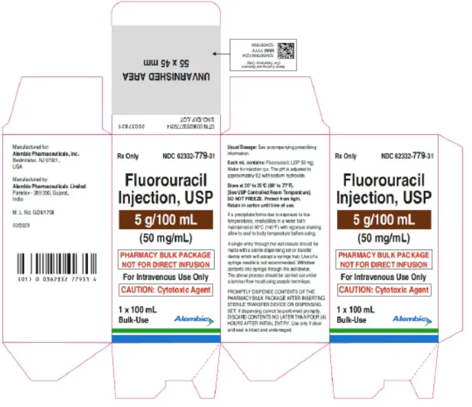 Picture of fluorouracil Injection USP 5g in 100mL - carton