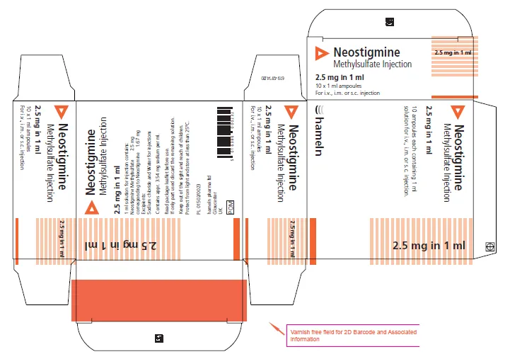 Picture of Neostigmine Methylsulfate Injection 2.5mg in 1mL Ampoule - carton