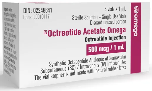 Picture of Octreotide Acetate Omega 500mcg/mL solution for injection