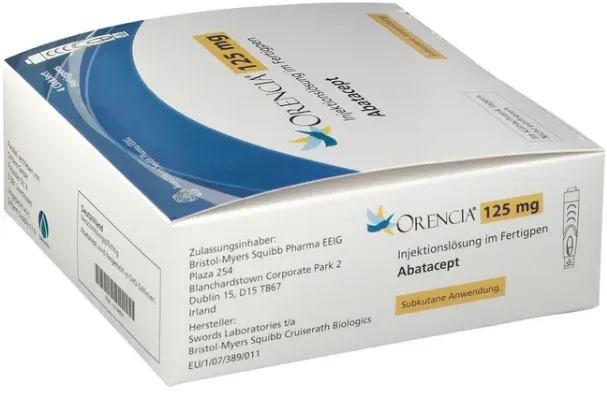 Picture of ​​ORENCIA abatacept 125mg solution for injection in pre-filled pen - carton