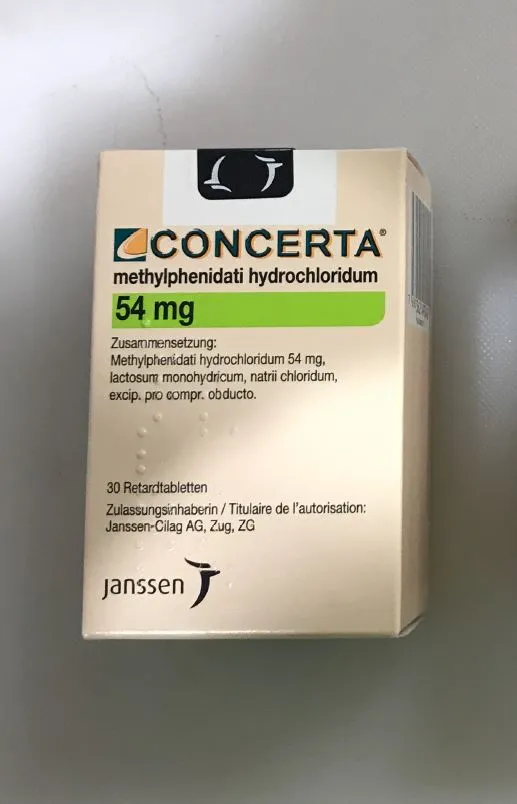 Picture of CONCERTA methylphenidate hydrochloride 54mg extended-release tablets - carton