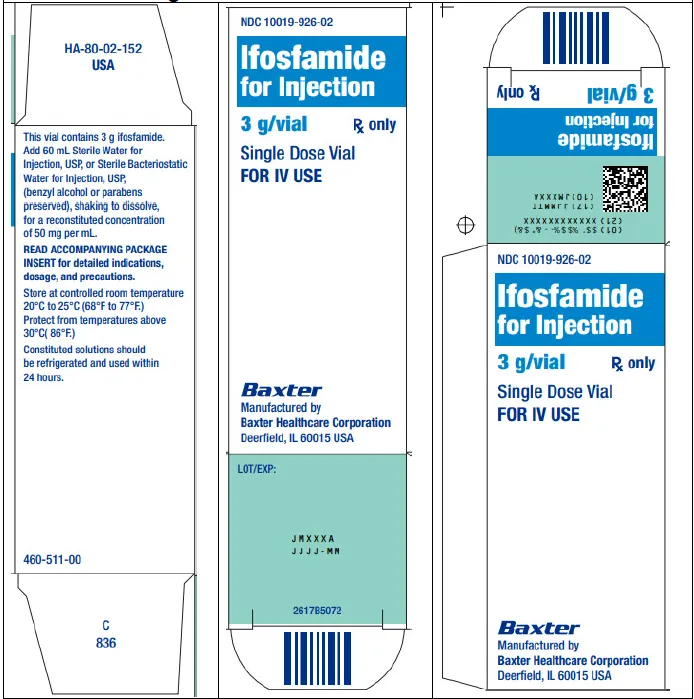 Picture of ​IFOSFAMIDE FOR INJECTION 3g powder for injection vial - carton