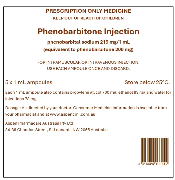 Picture of LUMINAL phenobarbital sodium 219 mg/1 mL - label