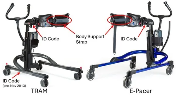Image of Rifton TRAM and E-Pacer patient transfer and gait training devices