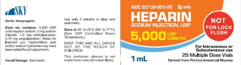 Picture of Heparin Sodium Injection USP 5000 units/mL  solution - carton