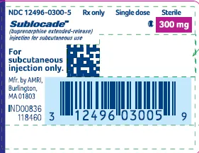 Picture of Sublocade (buprenorphine extended-release) 300 mg/1.5 mL Injection (USA) - injection label