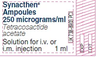Picture of Synacthen tetracosactide 250mcg/mL solution for injection (UK) - vial label