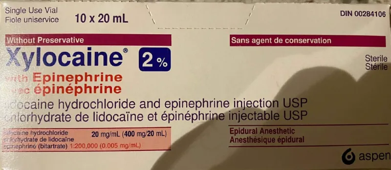 Picture of Xylocaine 2% with Epinephrine - lidocaine hydrochloride and epinephrine injection USP 20mL vial (Aspen)