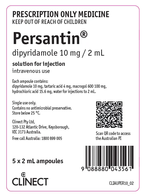 Picture of PERSANTIN carton overlabel