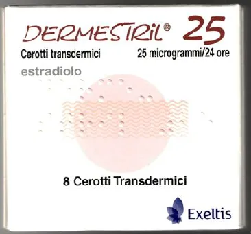 Picture of DERMESTRIL 25 estradiol 25 micrograms/24 hours patches - carton