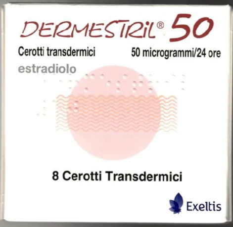 Picture of DERMESTRIL 50 estradiol 50 micrograms/24 hours patches - carton