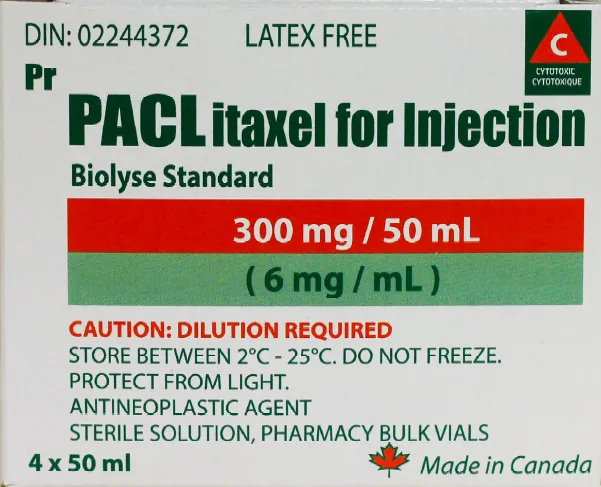 Picture of Paclitaxel for injection 300mg/50mL - carton