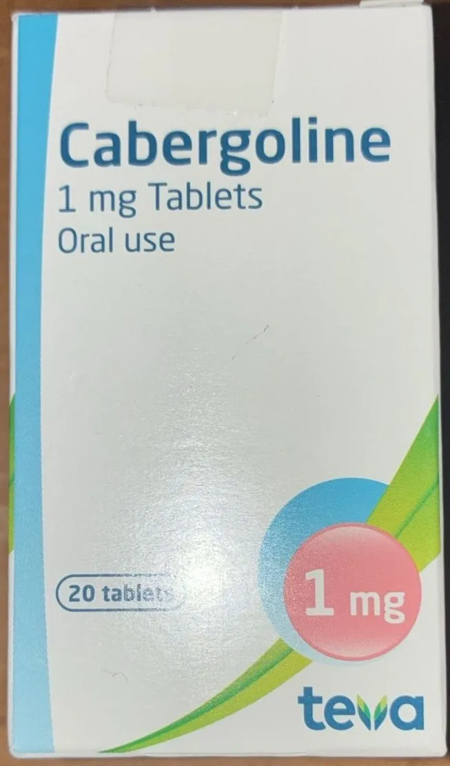 Picture of Cabergoline 1mg tablets - carton