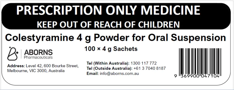 Picture of Quantalan zuckerfrei 4 g Colestyramine powder for oral suspension - label