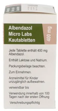 Picture of Albendazole 400mg Germany - carton side