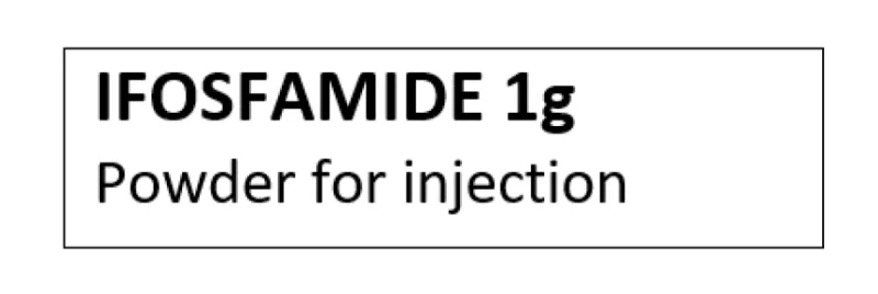 Picture of IFOMIDE ifosfamide for injection 1g vials - label