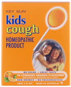 Key Sun Kids Cough Homoeopathic Product Orange 10 lozenges