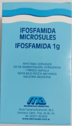 Picture of Ifosfamide Microsules powder for solution for injection 1g vial Argentina - carton