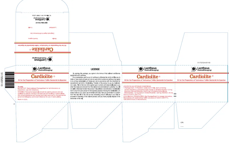 Picture of CARDIOLITE kit for the preparation of technetium Tc99m sestamibi for injection - carton