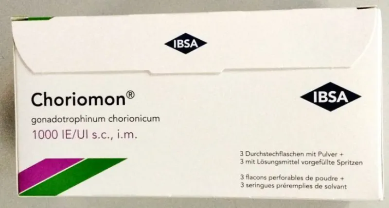 Picture of CHORIOMON 1000I.E gonadotropinum chorionicum hCG human chorionic gonadotropin powder and solvent for the preparation of the solution for injection - carton