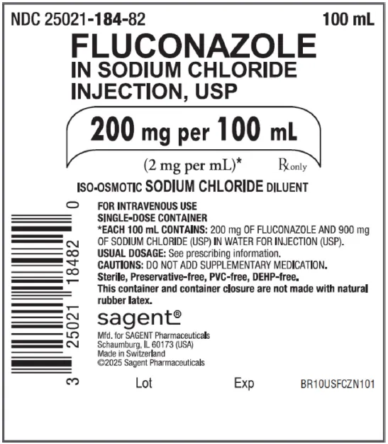 Picture of Fluconazole injection bag label