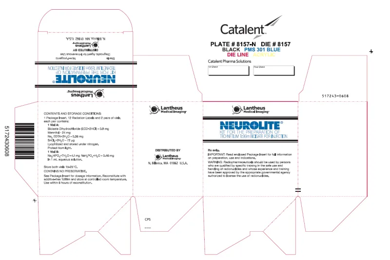 Picture of Neurolite kit for the preparation of technetium tc99m for injection usa - carton