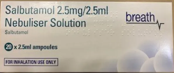 (Lapsed on 27 August 2020) Salbutamol 2.5mg/2.5mL Nebuliser solution ...