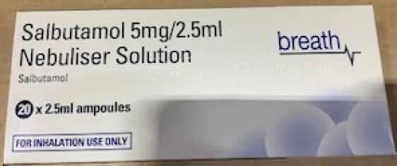 (Lapsed on 27 August 2020) Salbutamol 5mg/2.5mL Nebuliser solution ...