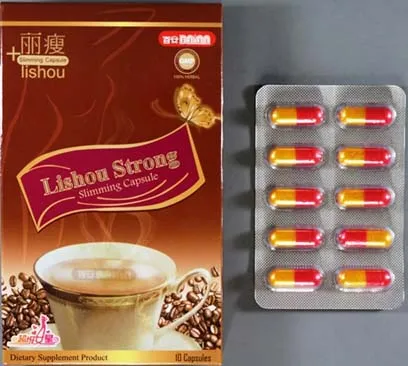 Lishou Strong Slimming packaging and capsules