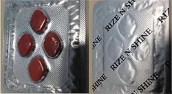Packaging for Rize N Shine tablets