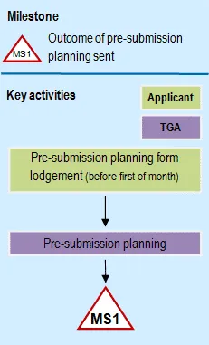 Flowchart showing phase 1: pre-submission phase