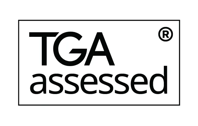 example of a compliant TGA assessed symbol