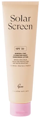 Image of Solar Screen Mineral Zinc Hydrating Body Sunscreen Lotion SPF 50+ 120ml